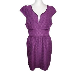 Francesca's Mi Ami Purple Mini Sheath Dress NWT Size Large Wedding Guest Dress